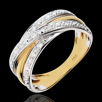 on-line Kauf Diamantring Fanny - Gelbgold mit 13 Diamanten