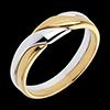 Geschenk Frauen Ring Attraction in Gelbgold und Weissgold 