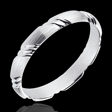 Geschenk Frauen Trauring Tress� aus Weissgold