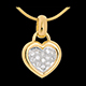 Juwelieren anhanger gerahmtes herz gelbgold 026 karat 13 diam
