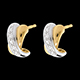 Juwelier ohrringe ellipse weiss und gelbgold 12 diamanten