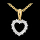 Geschenk Frau anhanger herzrahmen 025 karat 14 diamanten