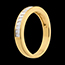Frau Trauring semi pav� in Gelbgold - 0.5 Karat