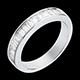Geschenk Frauen trauring semi pave weissgold 075 karat