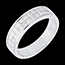 Hochzeit Trauring semi pav� in Weissgold - Kanalfassung 2-reihig - 1 Karat