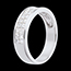 Gold Schmuck Trauring semi pav� in Weissgold - Kanalfassung 2-reihig - 1 Karat