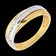 Kauf trauring semi pave weiss und gelbgold kanalfassung