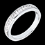 Schmuck Trauring semi pav� in Weissgold - Kanalfassung  - 0.65 Karat - 8 Diamanten