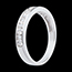Geschenk Trauring semi pav� in Weissgold - Kanalfassung  - 0.65 Karat - 8 Diamanten