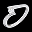 Gold Schmucke Solit�ring Apostrophe in Weissgold  - 0.26 Karat