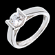 Geschenk solitar caldera weissgold 077 karat