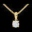 Gold Schmucke Anh�nger Solit�r in Gelbgold - 7 Diamanten
