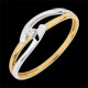 Geschenk Frau Solit�r Ring Einheit in Bicolor
