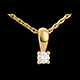 Gold Schmucke anhanger solitar in gelbgold