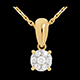 On-line Verk�ufe anhanger solitar in gelbgold karat diamanten