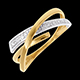 Hochzeit ring voltige gelb und weissgold diamanten
