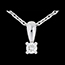 Gold Schmucke Anh�nger Solit�r in Weissgold 