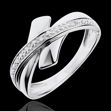 Juwelieren Ring Stammesschmuck- Wei�gold mit Diamanten