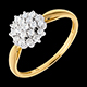 Schmuck ring kaleidoskop gelbgold 035 karat 19 diamanten