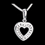 Geschenk Herzanh�nger Spiegelbild in Weissgold  - 18 Diamanten