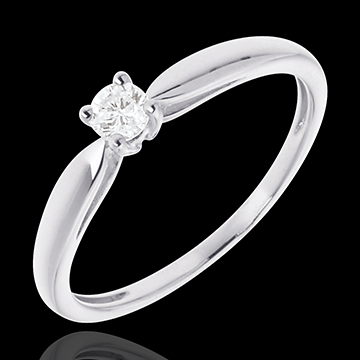 Geschenke Frauen Zarter Solit�r in Weissgold