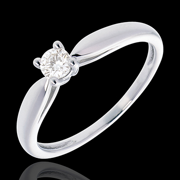 Geschenke Frauen Zarter Solit�r in Weissgold
