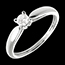Gold Schmuck Zarter Solit�r in Weissgold - 0.21 Karat