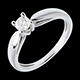 Gold Schmuck zarter solitar weissgold 03 karat