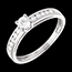 Gold Schmucke Solit�r Decies in Weissgold - 0.39 Karat - 11 Diamanten