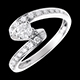 Geschenke Frau solitar reverence weissgold 057 karat 19 diamanten