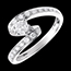 Juwelier Solit�r R�v�rence in Weissgold - 0.57 Karat - 19 Diamanten