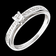 Geschenke geschwungener solitar pave weissgold 021 karat