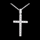 Geschenk Frauen anhanger kreuz pave weissgold