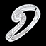 Geschenk Solit�r Wassermann in Weissgold - 0.28 Karat