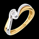 Schmuck solitar wassermann weiss und gelbgold 021 karat