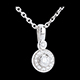 Geschenk Frau anhanger bouton in weissgold 21 karat