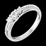 Juwelier Bague Trilogie pav� in Weissgold - 0.34 Karat
