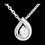 Geschenk Frau Anh�nger Tr�ne in Weissgold - 0.21 Karat