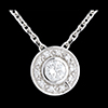 Geschenk Frauen Anh�nger bouton in Weissgold - 0.25 Karat