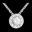 Geschenke Frau Anh�nger Knopf in Weissgold - 0.25 Karat