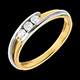 Geschenk Frauen trilogie bipolaire weiss und gelbgold diamanten
