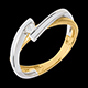Geschenk Frau solitar mecano weiss und gelbgold