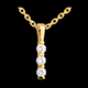 Gold Schmucke anhanger totem trilogie in gelbgold 24 karat diama