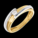 Gold Schmucke solitar bipolaire weiss und gelbgold