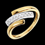 Frau Ring Katzenspuren - Gelbgold und Wei�gold