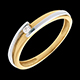 Geschenk solitar bipolaire weiss und gelbgold