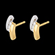 Geschenk Frau ohrstecker trilogie citation weiss und gelbgold di