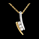 Hochzeit collier trilogie citation in weiss und gelbgold di
