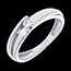 Geschenke Frau Solit�r-Ring Bipolar in Weissgold