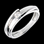 Schmuck Solit�r bipolaire in Weissgold